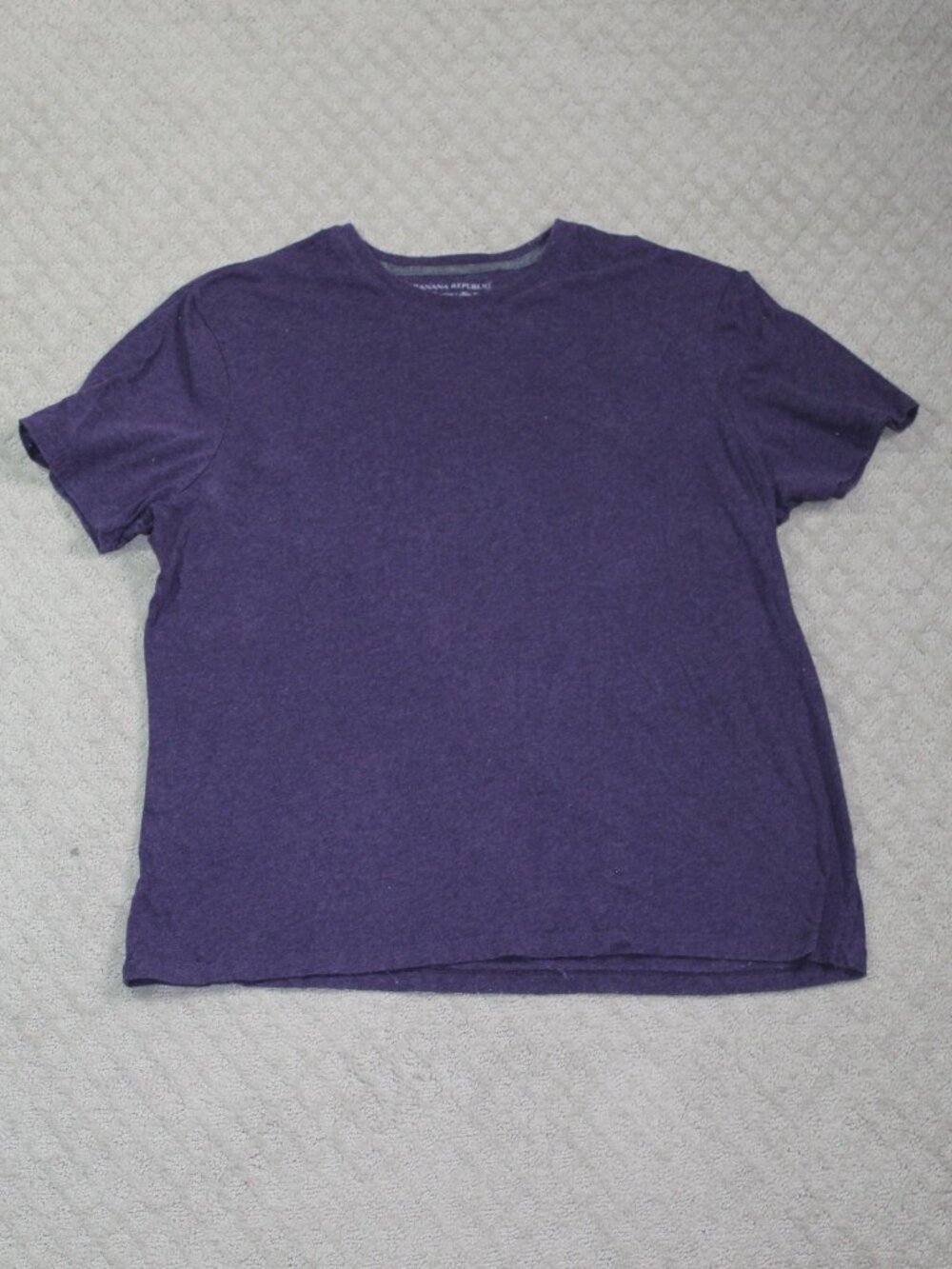 Banana Republic Size XL 100% Cotton Purple Crew Neck Short Sleeve T-shirt